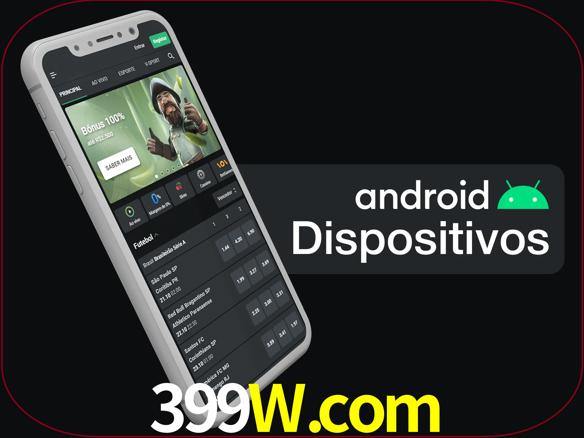 O aplicativo suporta a maioria de todos os dispositivos Android.